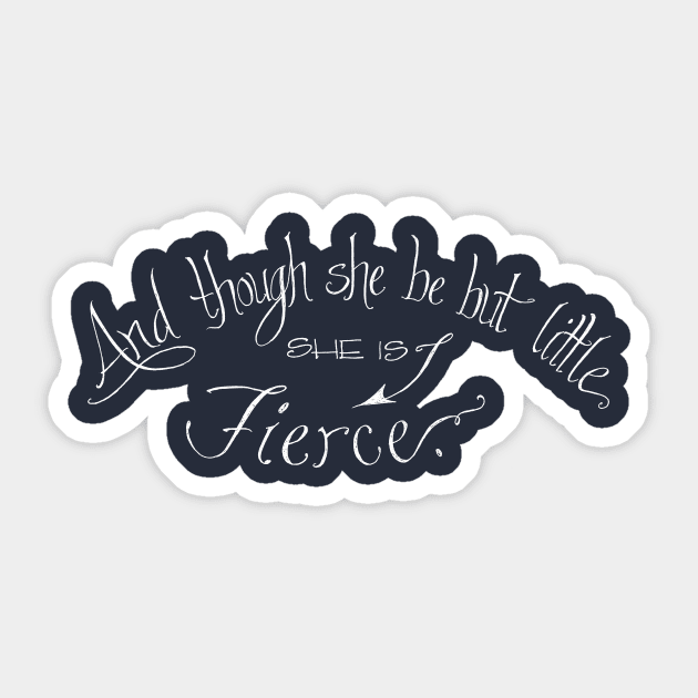 little and fierce Sticker by RiseandInspire